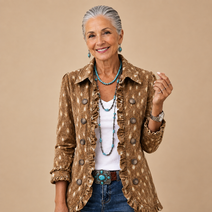 Maribel™ | Spotted Ruffle Tailored Jacket