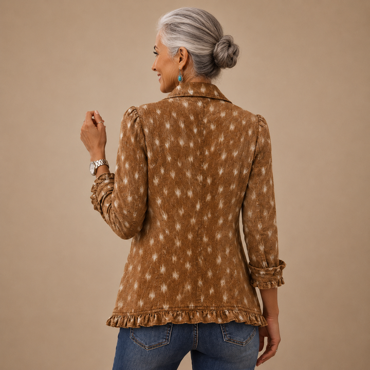 Maribel™ | Spotted Ruffle Tailored Jacket