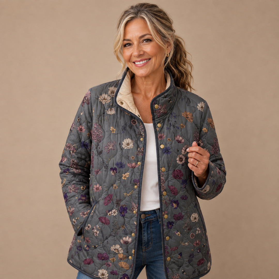 Isla™ | Botanical Quilted Floral Jacket