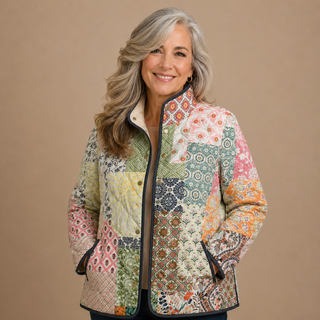 Genevieve™ | Patchwork Botanical Quilted Jacket