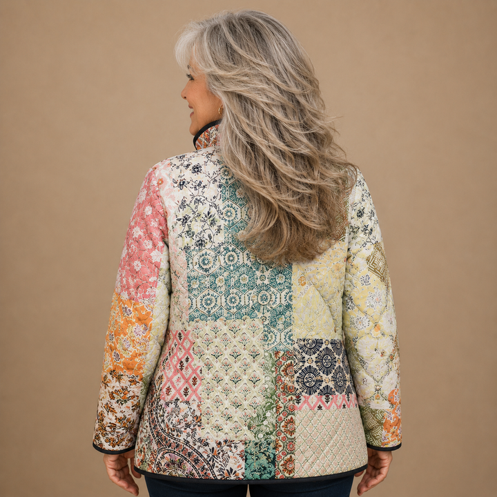 Genevieve™ | Patchwork Botanical Quilted Jacket