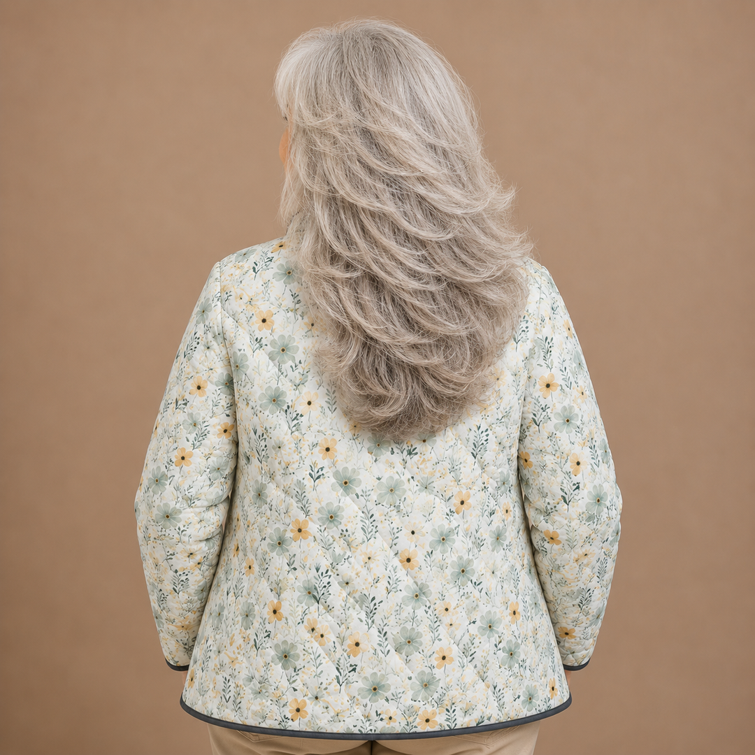 Elowen™ | Delicate Botanical Quilted Jacket