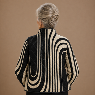 Solène™ | Artistic Wave Quilted Jacket