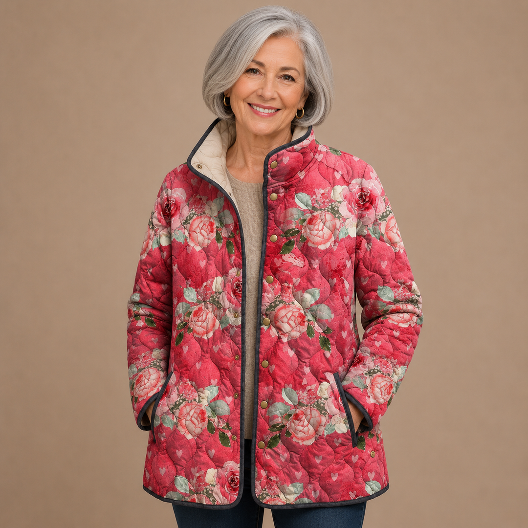 Amélie™ | Romantic Rose Quilted Jacket