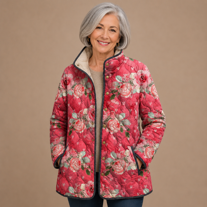 Amélie™ | Romantic Rose Quilted Jacket