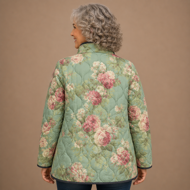 Rosalie™ | Romantic Botanical Quilted Jacket
