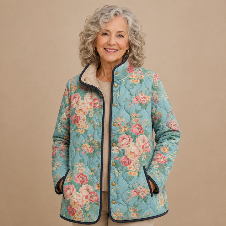 Seraphina™ | Vintage Rose Quilted Jacket