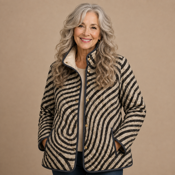 Odette™ | Striped Quilted Jacket