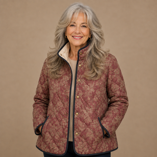 Viviana™ | Vintage Botanical Quilted Jacket