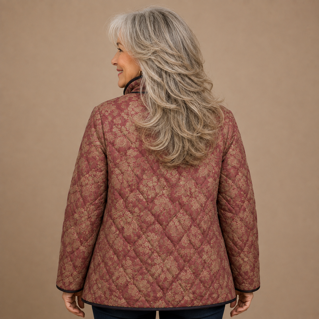 Viviana™ | Vintage Botanical Quilted Jacket