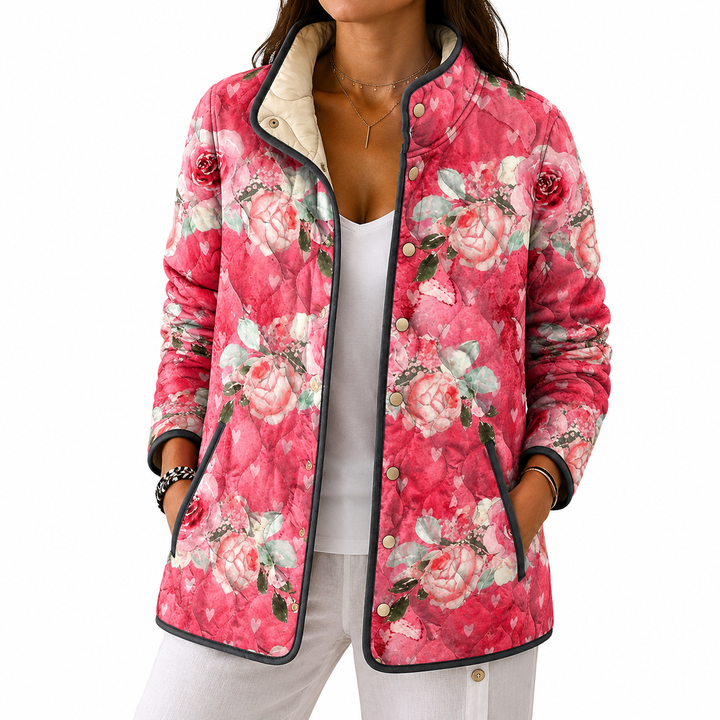 Amélie™ | Romantic Rose Quilted Jacket