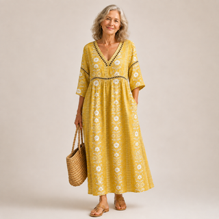 Marigold™ | Sunshine Bloom Maxi Dress