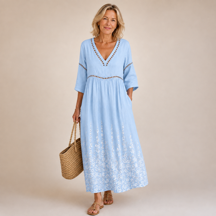Aveline™ | Sky Breeze Maxi Dress