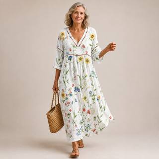 Rosamund™ | Wildflower Meadow Maxi Dress