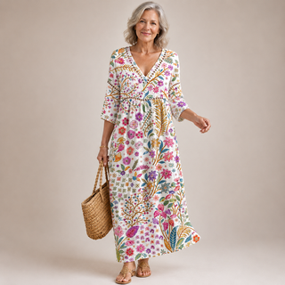 Arianwen™ | Botanical Bloom Maxi Dress