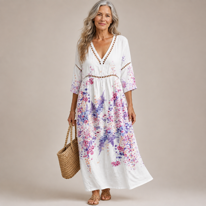 Briony™ | Lavender Meadow Maxi Dress