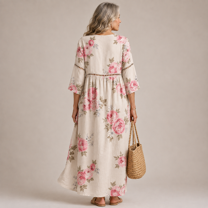 Lyka™ | Blushing Rose Maxi Dress