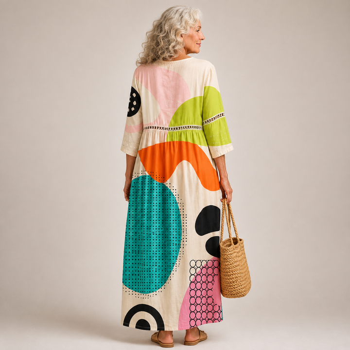 Lavinia™ | Modern Mosaic Maxi Dress