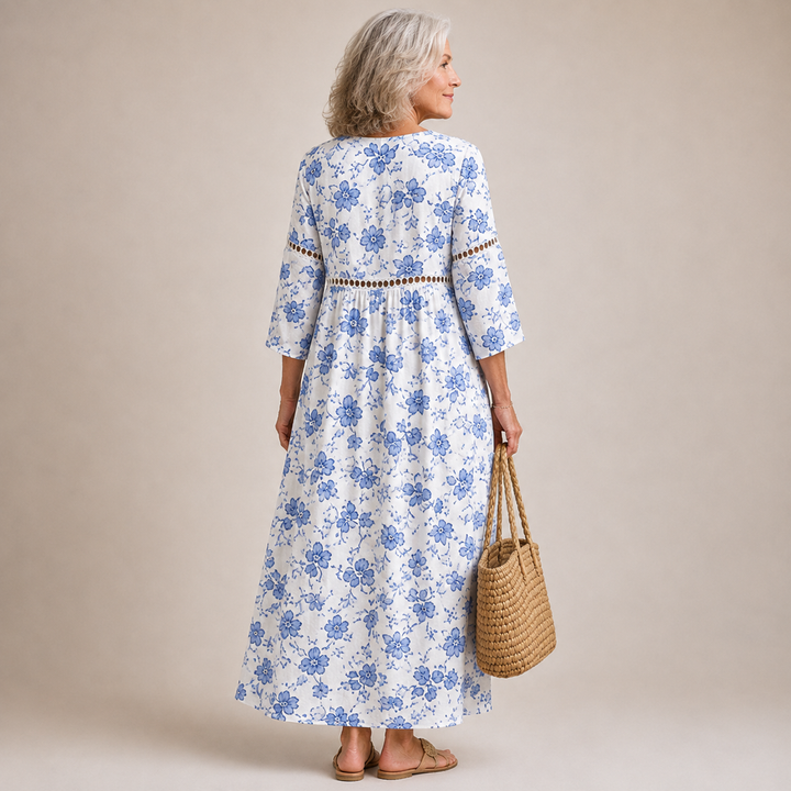 Seren™ | Blue Blossom Maxi Dress