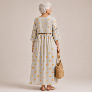 Maribel™ | Sunshine Daisy Maxi Dress