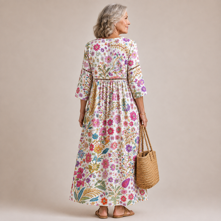 Arianwen™ | Botanical Bloom Maxi Dress