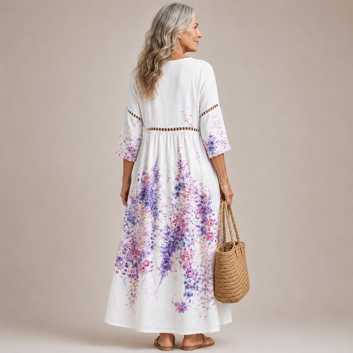 Briony™ | Lavender Meadow Maxi Dress