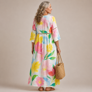 Marigold™ | Watercolour Bloom Maxi Dress