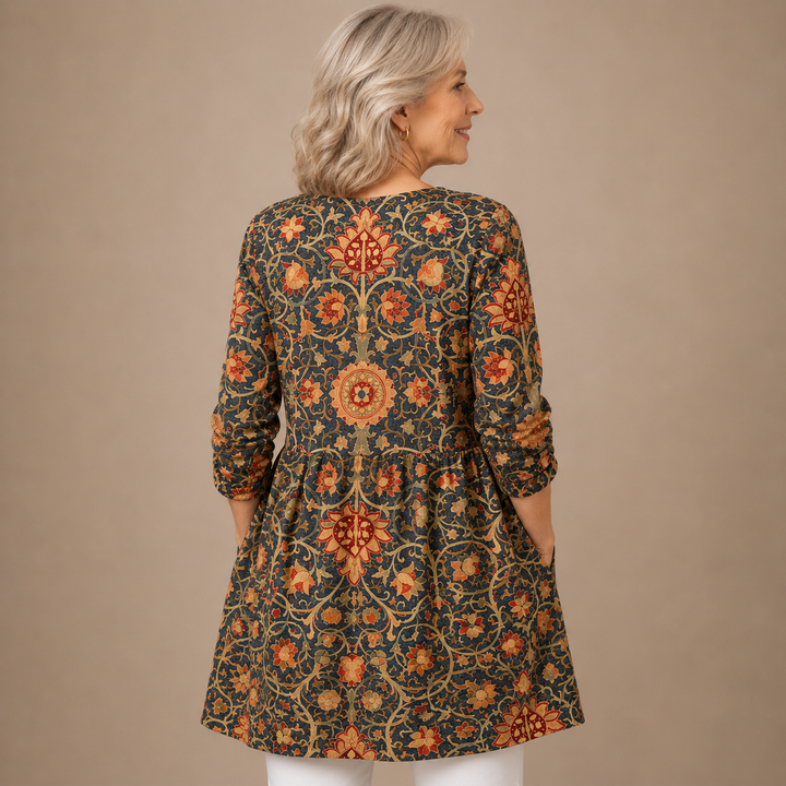 Celeste™ | Heritage Mosaic V-Neck Shirt