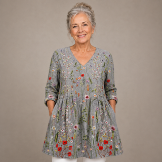 Hazel™ | Wildflower Meadow V-Neck Shirt