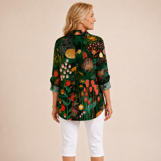 Delphine™ | Midnight Garden Blouse