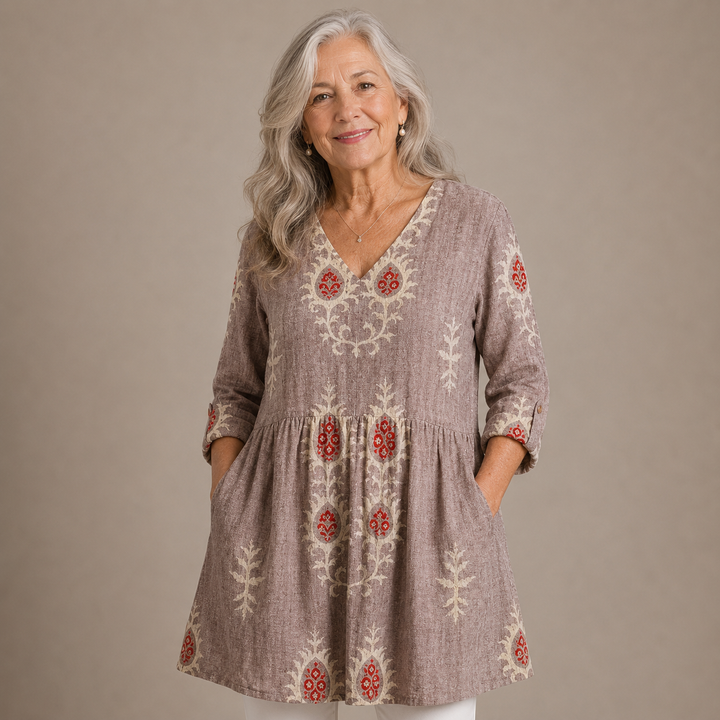 Sage™ | Heritage Meadow V-Neck Shirt