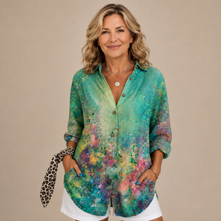 Élodie™ | Watercolour Bloom Blouse