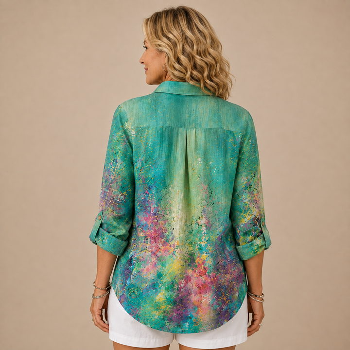 Élodie™ | Watercolour Bloom Blouse