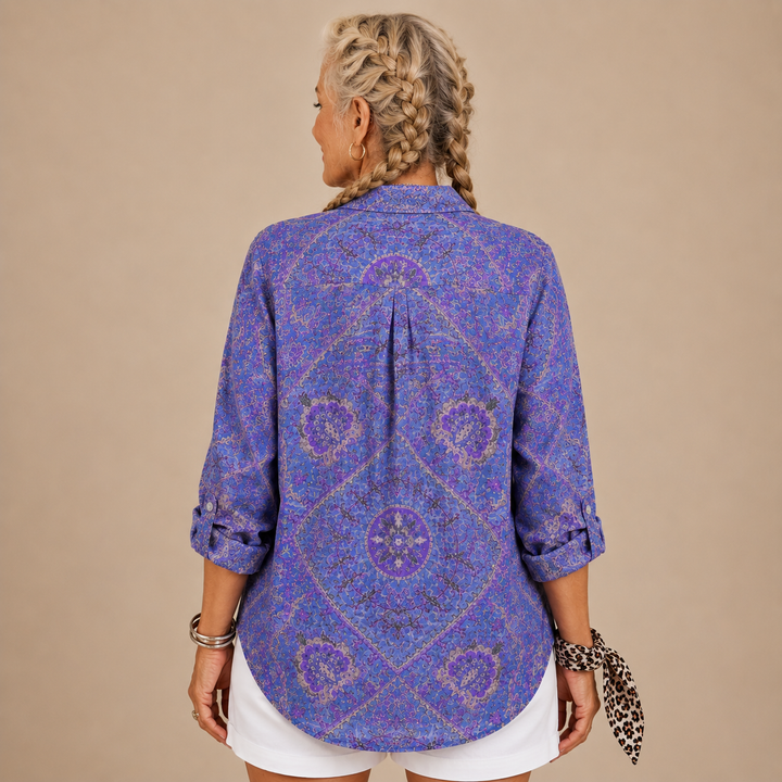 Élodie™ | Royal Paisley Blouse