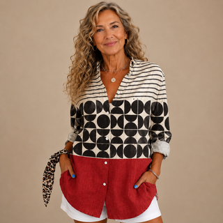 Lysanne™ | Modern Contrast Blouse