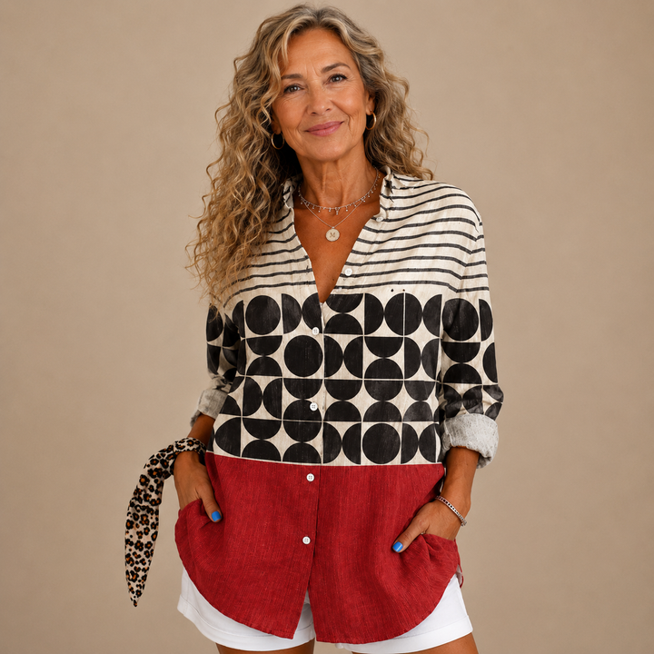 Lysanne™ | Modern Contrast Blouse