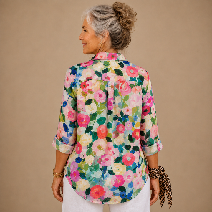 Noémie™ | Botanical Watercolour Blouse