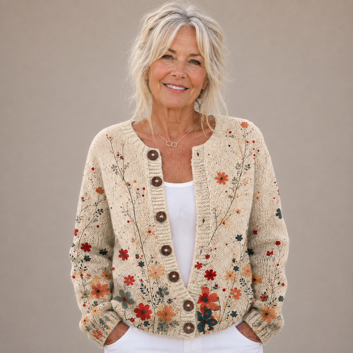 Lizabeth™ | Meadow Bloom Knitted Cardigan