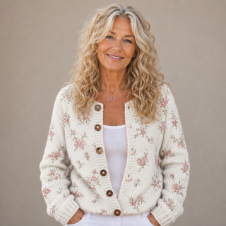 Rosalie™ | Blush Rose Knitted Cardigan