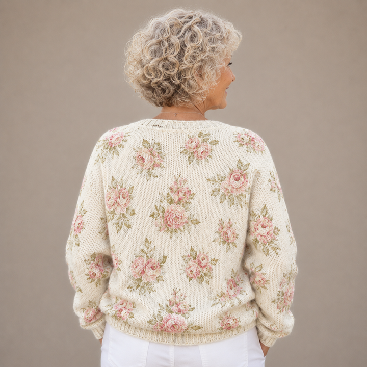Kerensa™ | Vintage Rose Knitted Cardigan