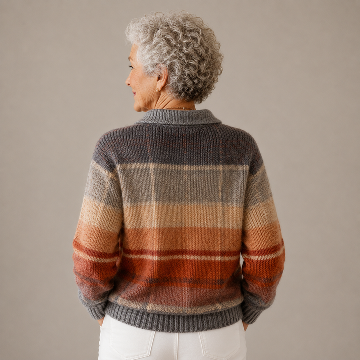 Edith | Autumn Ombre Plaid Cardigan