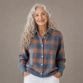 Athisa™ | Classic Plaid Knit Cardigan