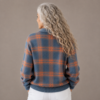 Athisa™ | Classic Plaid Knit Cardigan