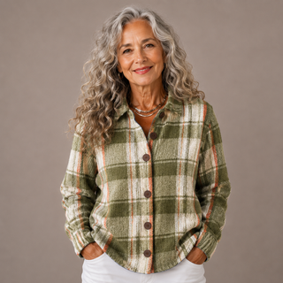 Kriztel™ | Rustic Plaid Button Cardigan