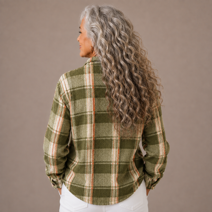Kriztel™ | Rustic Plaid Button Cardigan