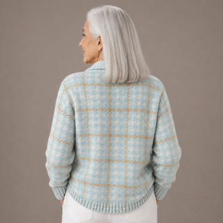 Miazure™ | Soft Plaid Knit Cardigan