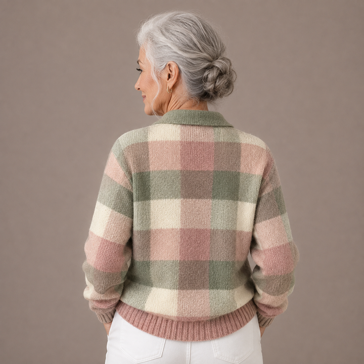Margot™ | Timeless Plaid Button-Up Cardigan