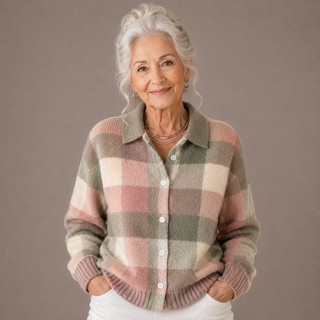 Margot™ | Timeless Plaid Button-Up Cardigan