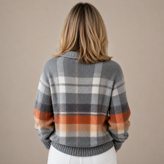 Dianne™ | Brushed Plaid Button Cardigan