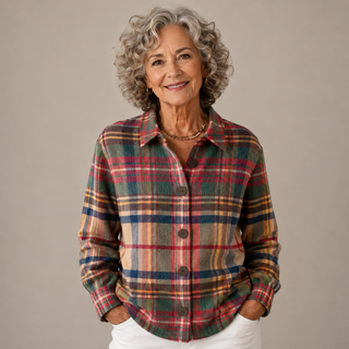 Gloria | Multicolor Plaid Button Cardigan